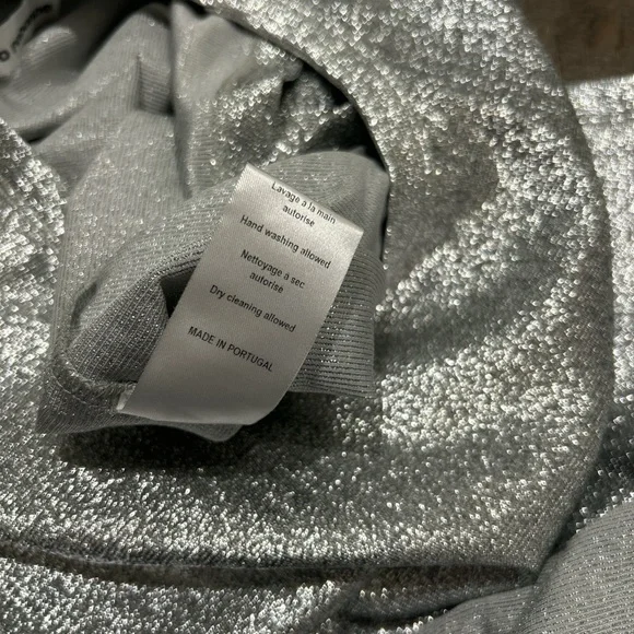 Paco Rabanne silver asymmetric ruched midi dress - Picture 10 of 15